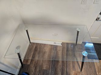 Glass Dining Table with 6 chairs