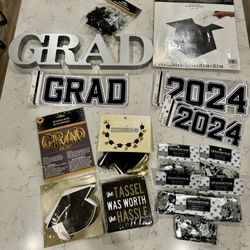 2024 graduation decor / party supplies 2024 stickers also great for farewell 2024 parties 
