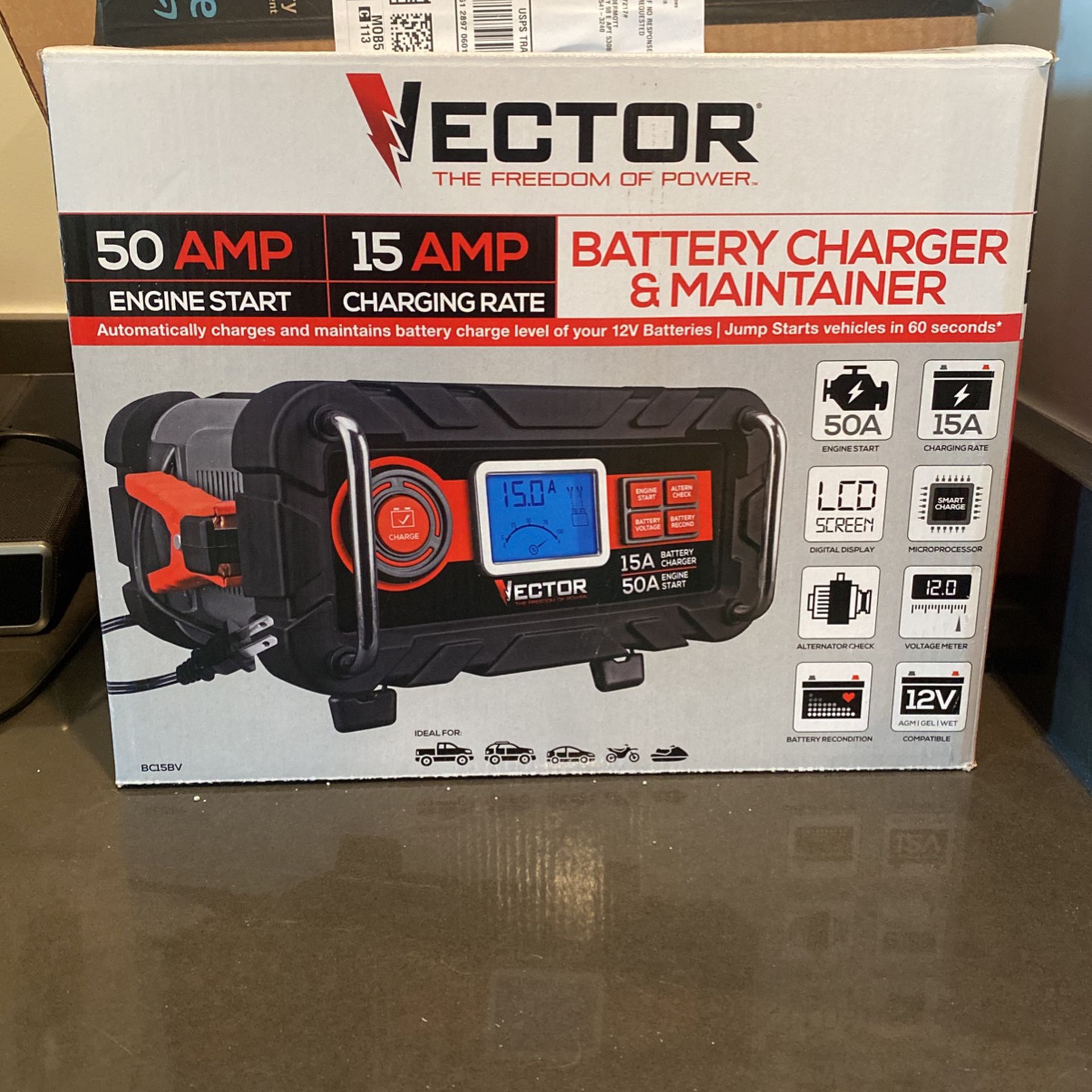 Brand New Vector Battery Charger And Maintainer