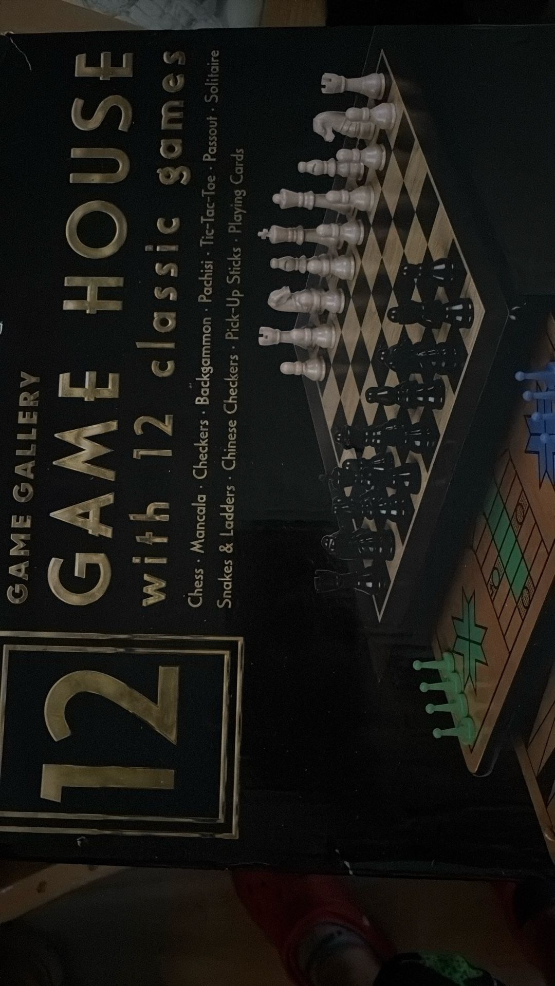 12 Board Games & Wooden Folding Chess Set