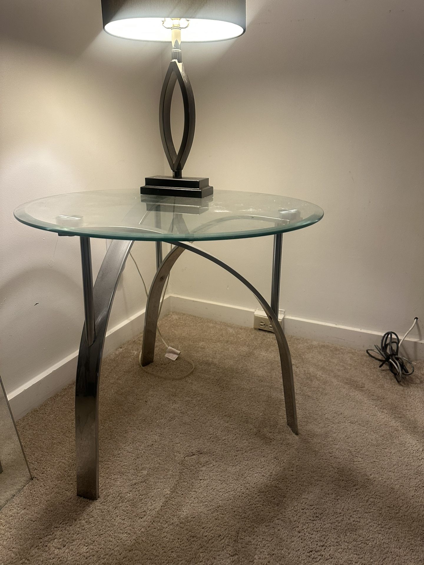Glass End Table