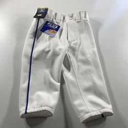 Mizuno Premier Youth Medium Baseball Pants Short Knickers Pant White w Royal