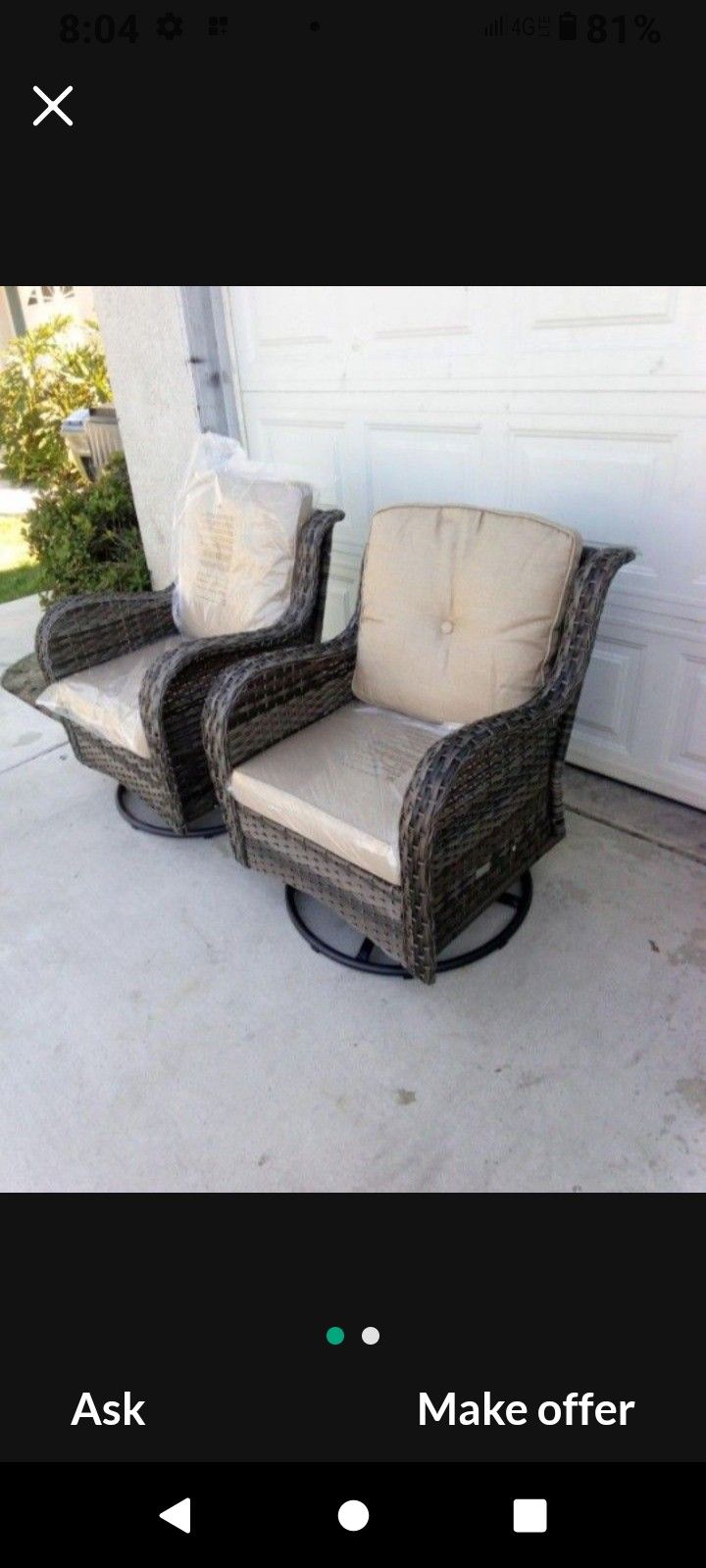 Patio Chair Set Patio Swivel Chairs Brand New Outdoor Patio Furniture Brand New Patio Chair Set New 🆕