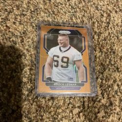 2021 Brock Lesnar Orange Prizm SP #/249 Football Card - Rare UFC Champion Football Card 