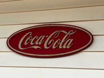 Coca Cola wood sign