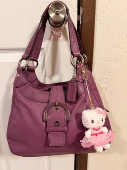 Coach soho Lynn purple leather hobo bag