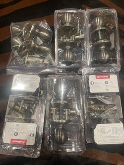 Kwikset Polo Passage, Hall, Closet Knob, Satin Nickel Lot Of 7