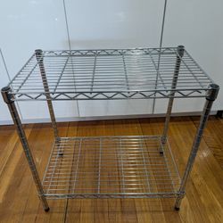 2-Shelf Chrome Storage Rack - $15