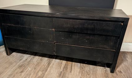 Long Black Dresser