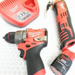 M12 Milwaukee FUEL 1/2" Hammer Drill + Multi Tool Combo