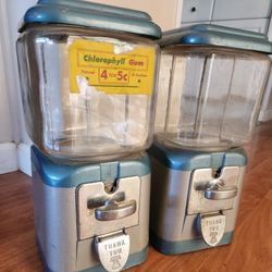 1960s Gumball 5 Cent Vendor Dispenser Machine