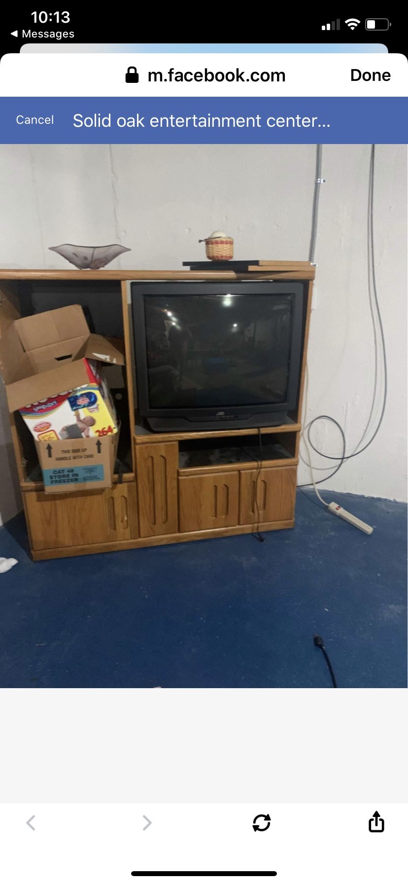 Entertainment center with TV