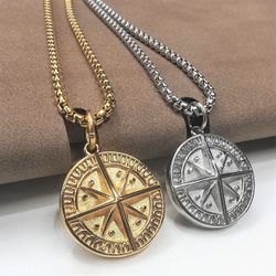 Compass Necklace Pendant Chain New Gold 