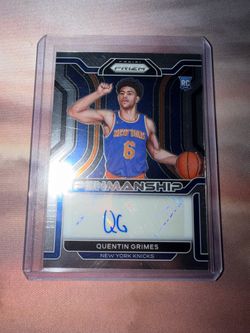Quentin Grimes Rookie Penmanship Auto 21-22 Prizm NBA