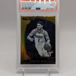 2022 Panini Flux Devin Booker Titan Gold #70  06/10  PSA 9