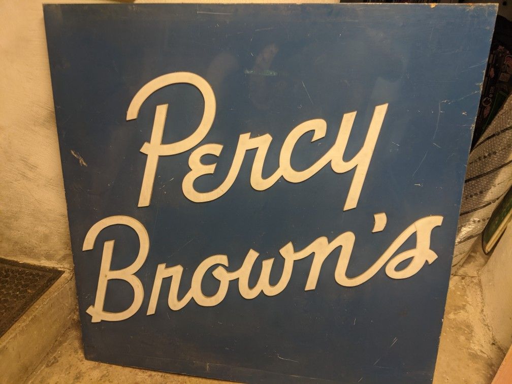 Percy Browns Advertising Sign