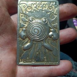 Pokemon Poliwhirl Metal Card From 1999