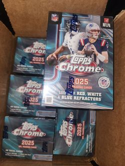 NFL Topps Chrome 2025 Trading Card Value Boxes (5 total)