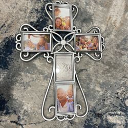 Cross photo frame decor