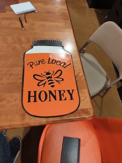 Metal Sign Local Honey