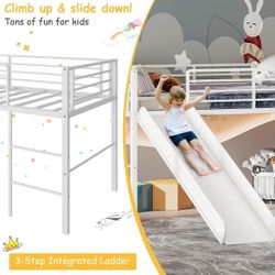 Twin Metal Bed With Slides. Two Beds Available