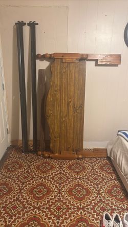 Bed frame with rails