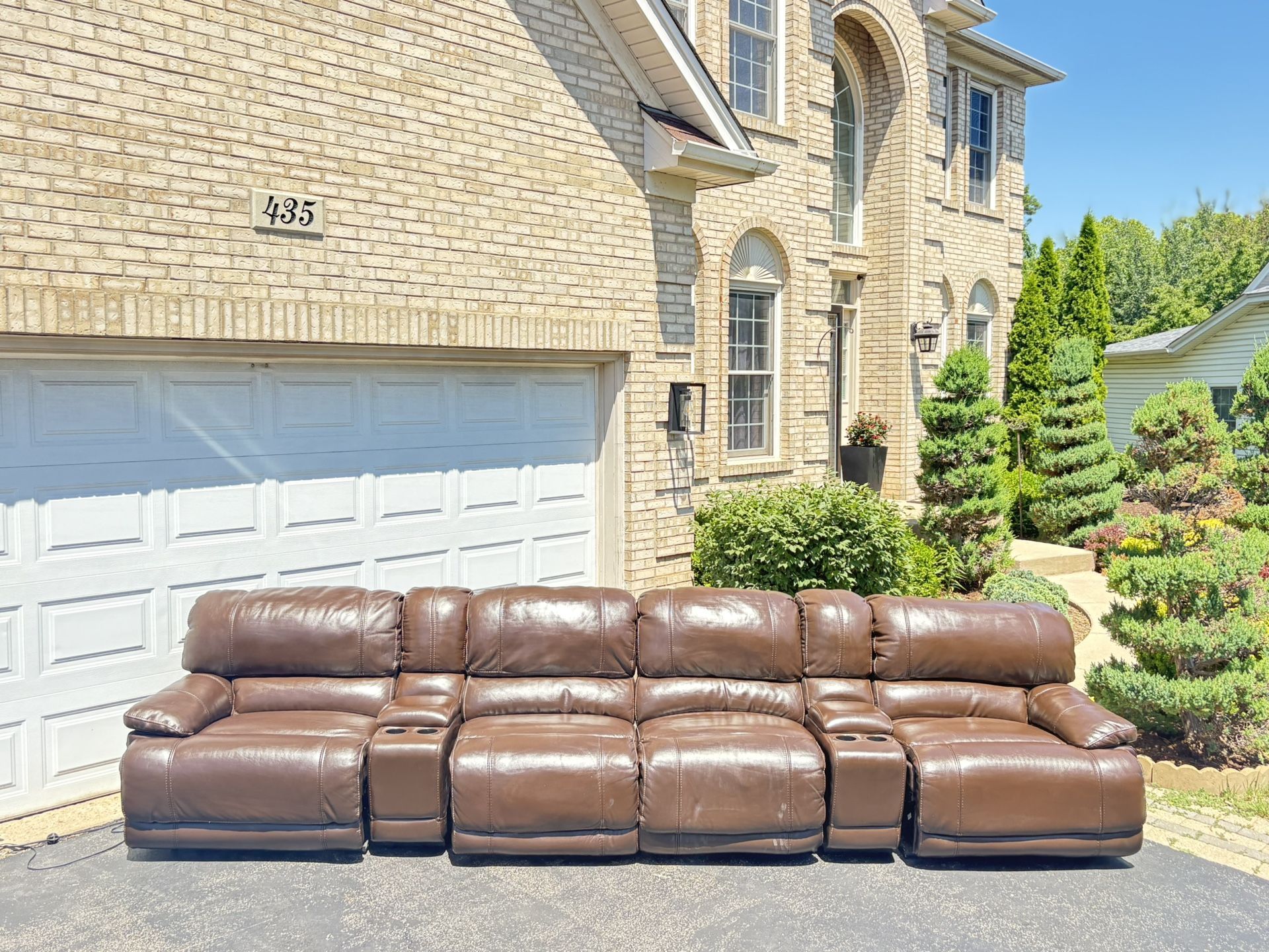Free Delivery! Ashley Leather Sectional Recliner couch sofa