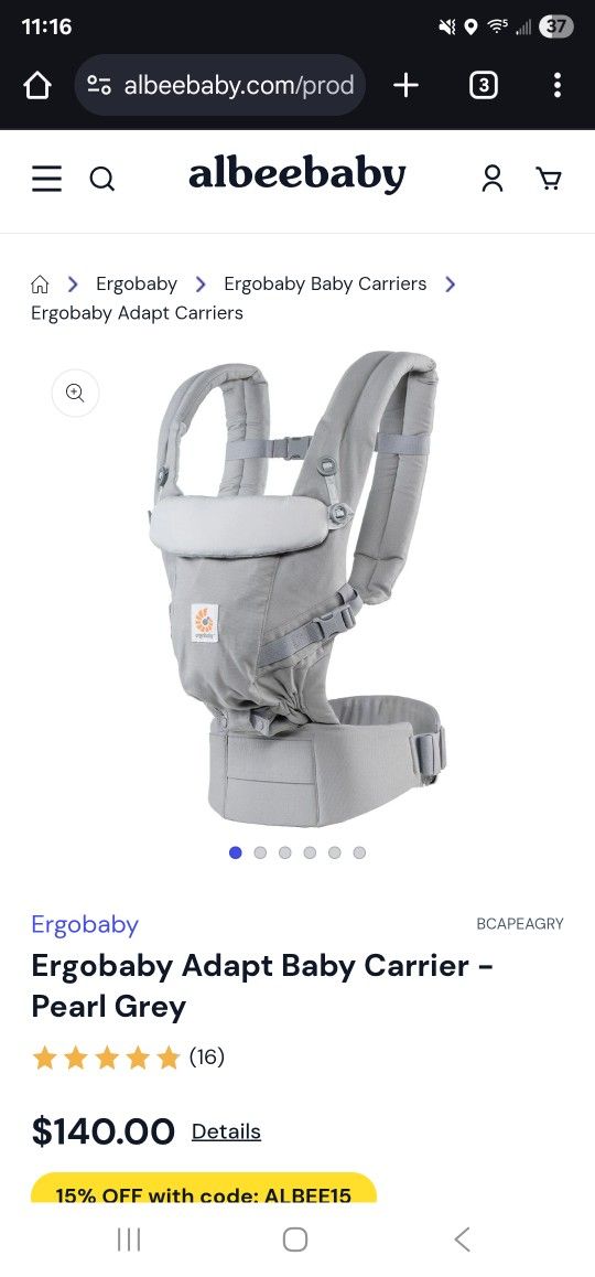 Ergobaby Adapt Baby Carrier
