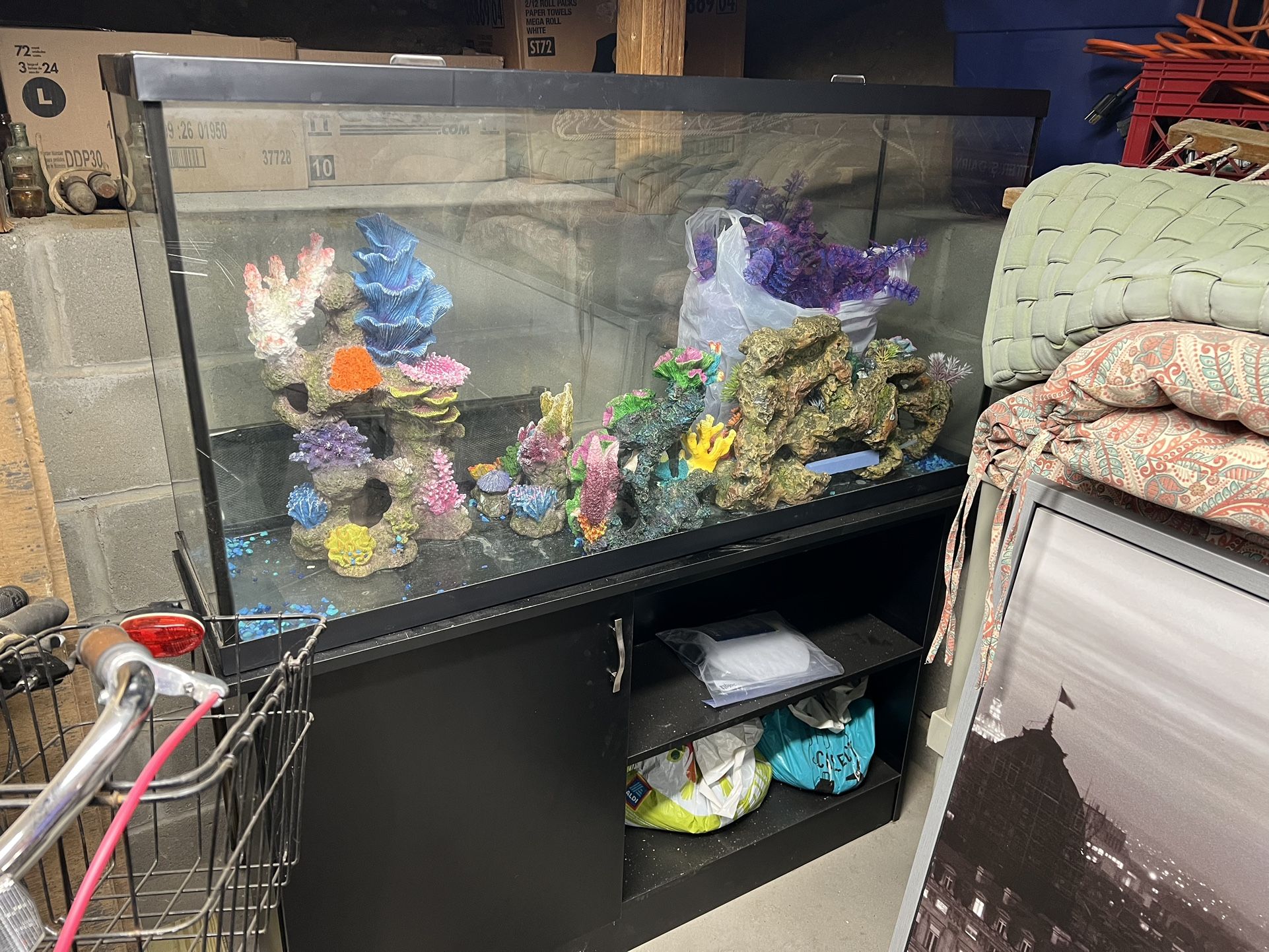 Gently Used Marineland 60 Gallon Modern LED Aquarium & Stand