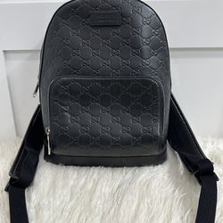 Gucci Signature Leather Backpack Authentic