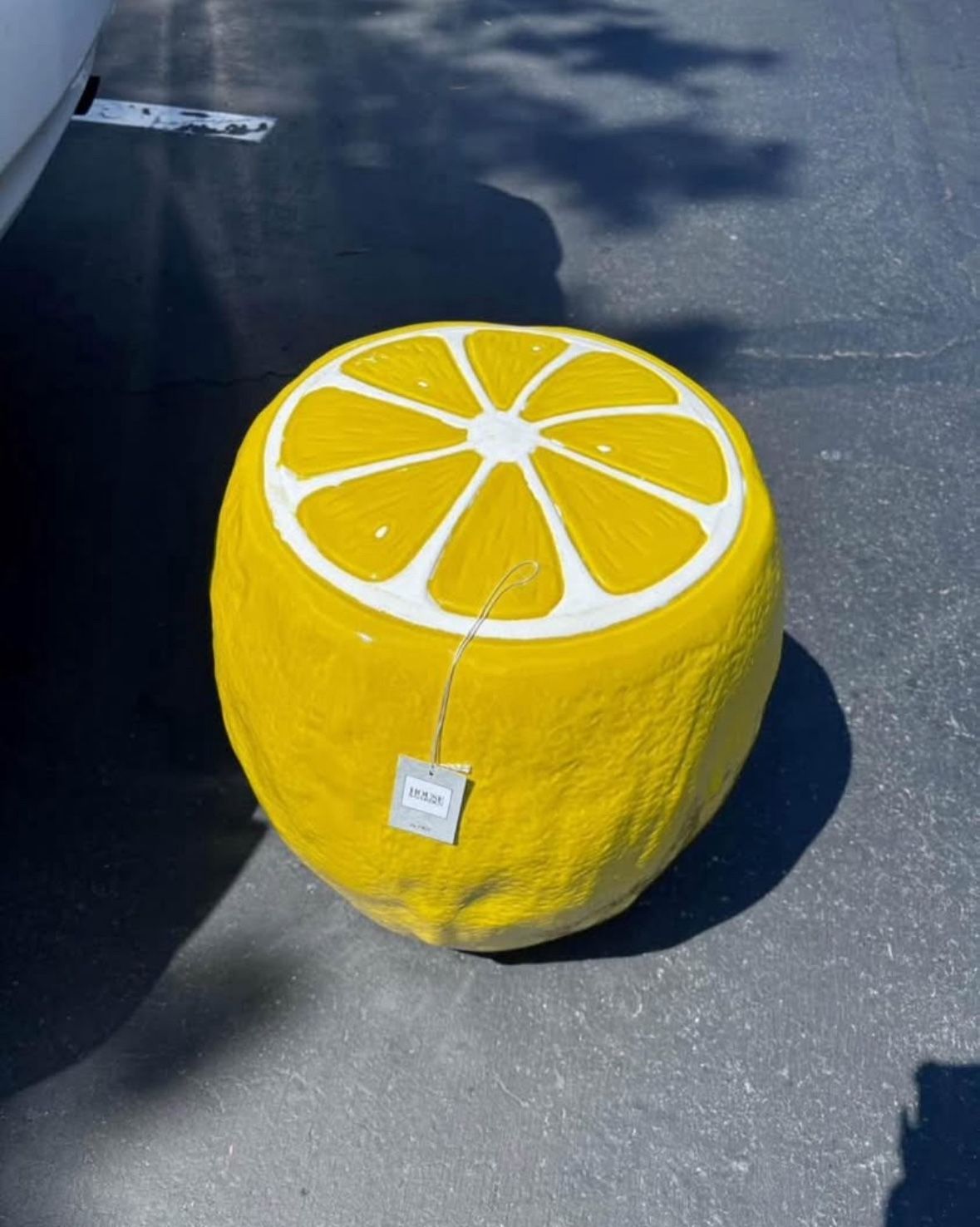 Viral Lemon Stool/Side Table