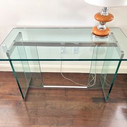 Vintage Desk -  glass and chrome 