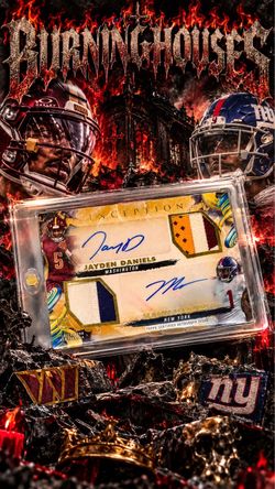 2024 Topps Inception Jayden Daniels Malik Nabers Dual RPA Gold /15