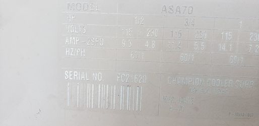 Master Cool Air conditioner