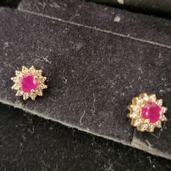 Macy's 18k plated earrings