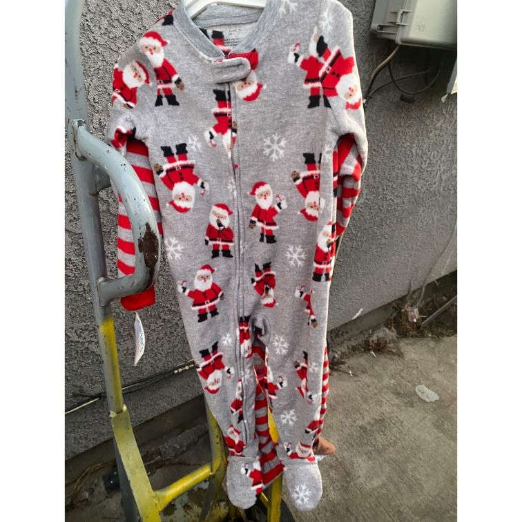 Carters Fleece Christmas Footsie Pj’s.. New With Tags