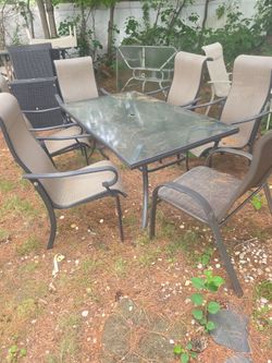Large patio set price firm..