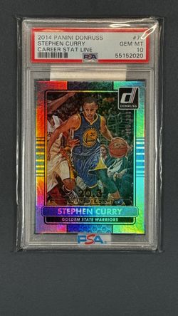 2014 Panini Donruss Stephen Curry Career Stat Line PSA Gem Mint 10 - POP 1