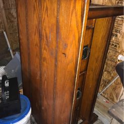 Wooden Table With Three Drawers