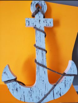 New nautical decor large wood anchor 25x18