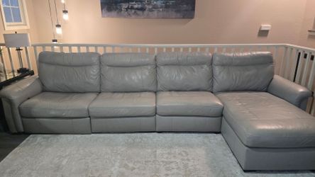 Grey Faux Leather Ashley Couch - $200 OBO