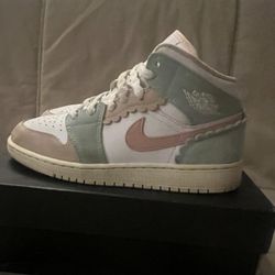 Jordan 1 Mid SE (white/pink Oxford Jade-ice)