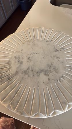 Marble-Look Lazy Susan Turntable