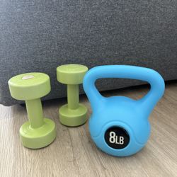 Lifting Weights Set Of Two Of 2.5 LB ( 1kg) And 8 LB