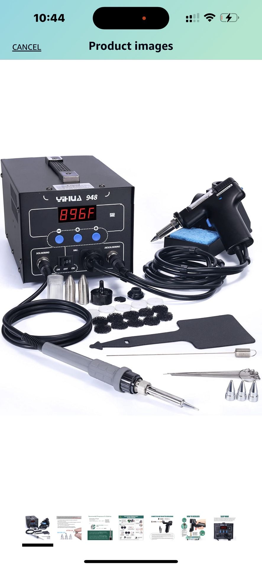 YIHUA 948 Upgraded 2 in 1 ESD Safe 80W Desoldering Station and 60W Soldering Iron- Desoldering Gun and Soldering Station °F /°C
