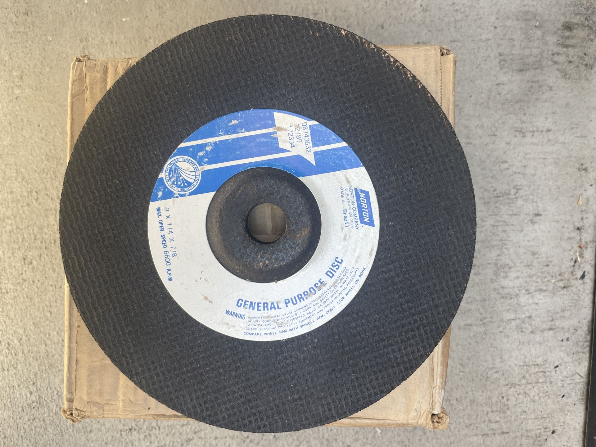 General Purpose Disc 9x1/4x7/8