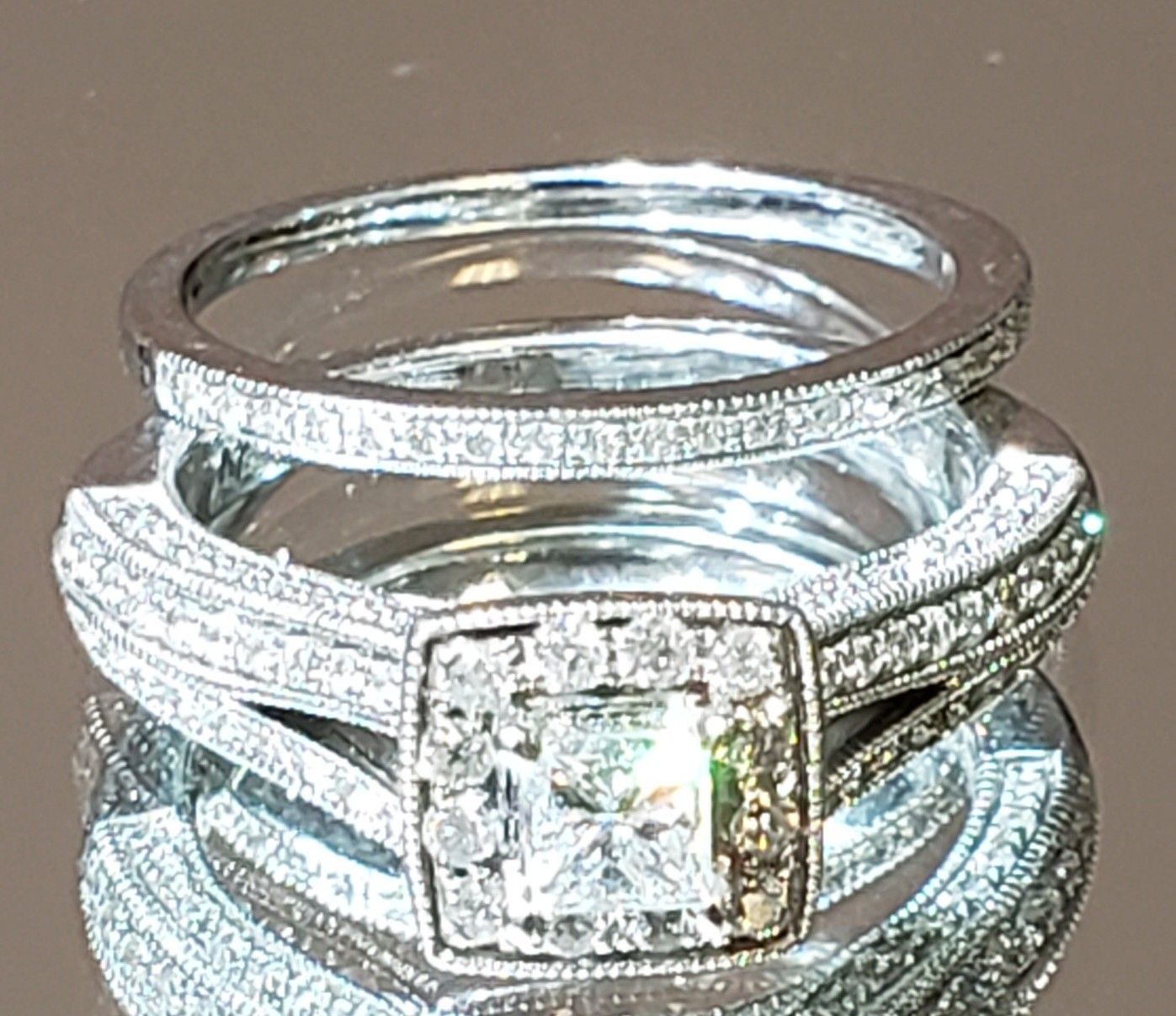 Diamond Engagement Bridal Set