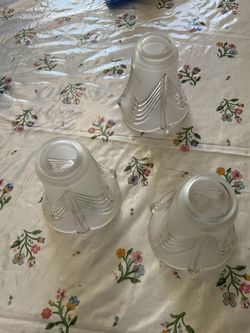 Frosted Glass Light Shades Set of 3