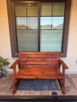 Handmade Wooden Outdoor Bench