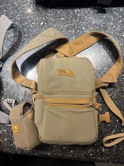 Marsupial Binocular Harness with Rangefinder Pouch